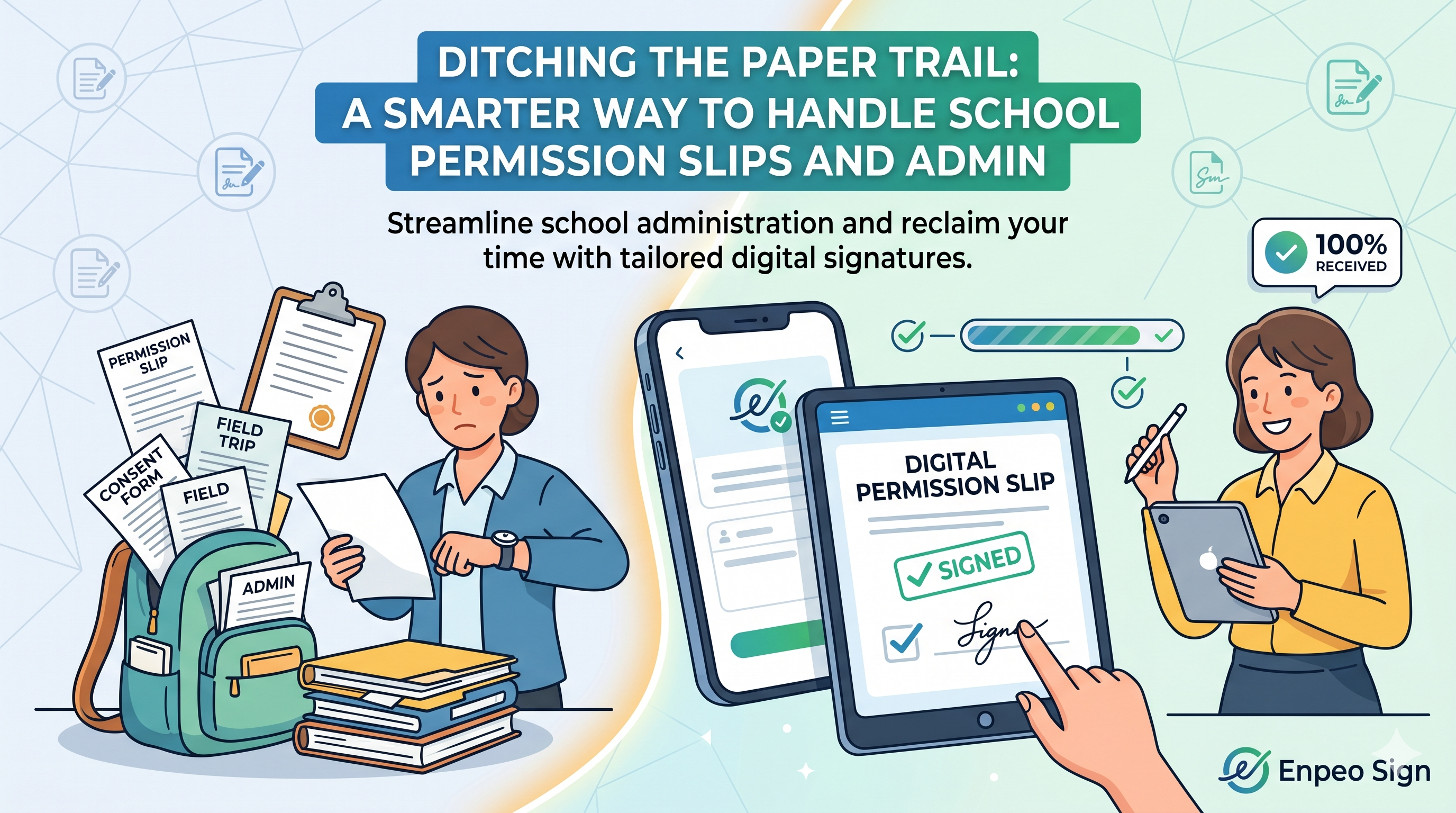 Blog cover: school permission slips and administrative workflow